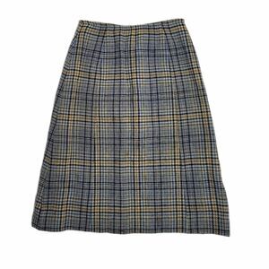 VINTAGE 70s skirt‎ Pendleton plaid dark academia wool pencil S